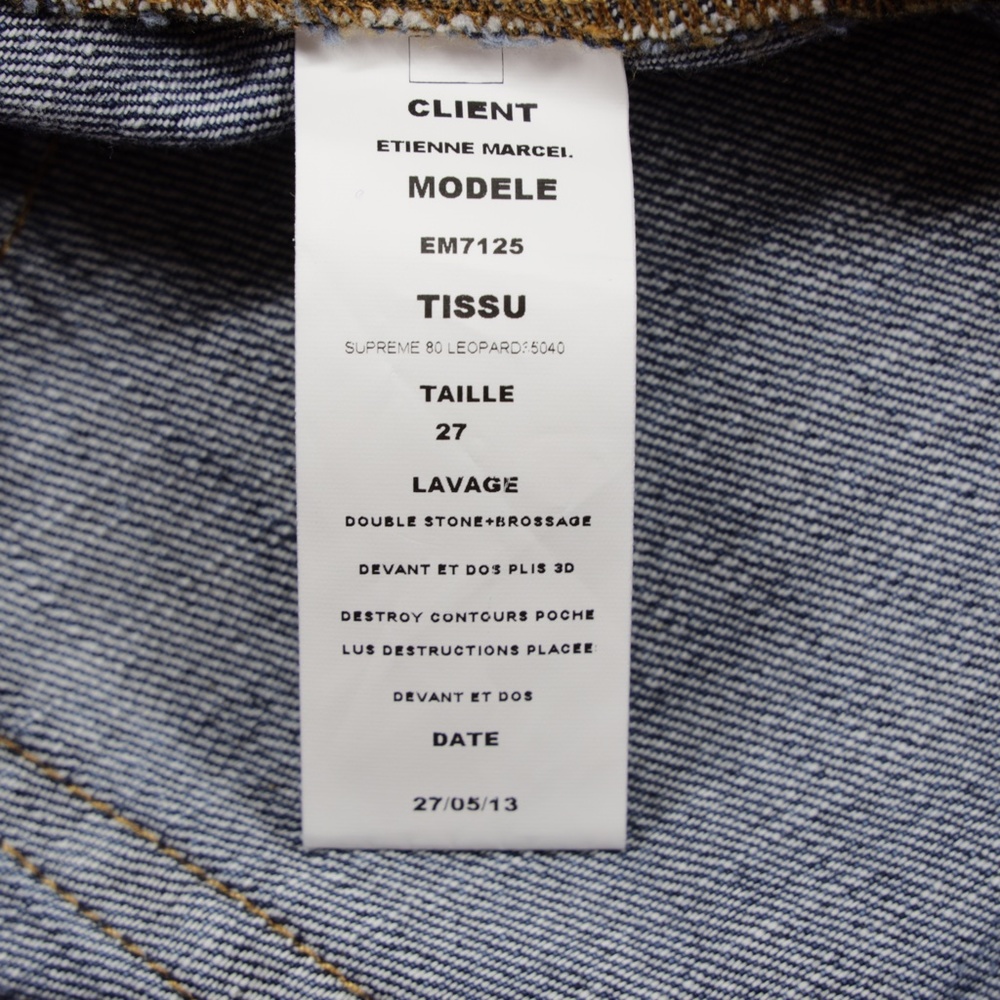 Etienne Marcel‎ Women's Leopard Distressed Tapered Denim Jeans Blue Size 27 - Picture 9 of 9